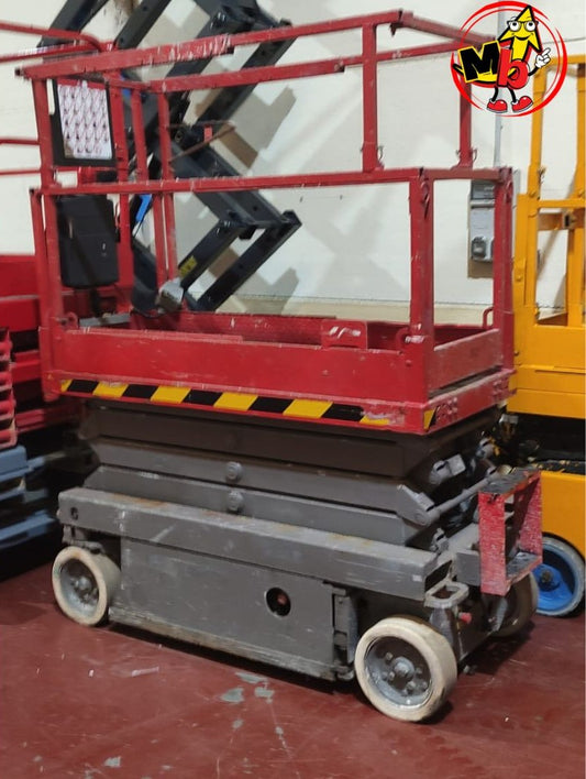 Plataforma elevadora tijera eléctrica Skyjack 3219 SJIII compacta azul