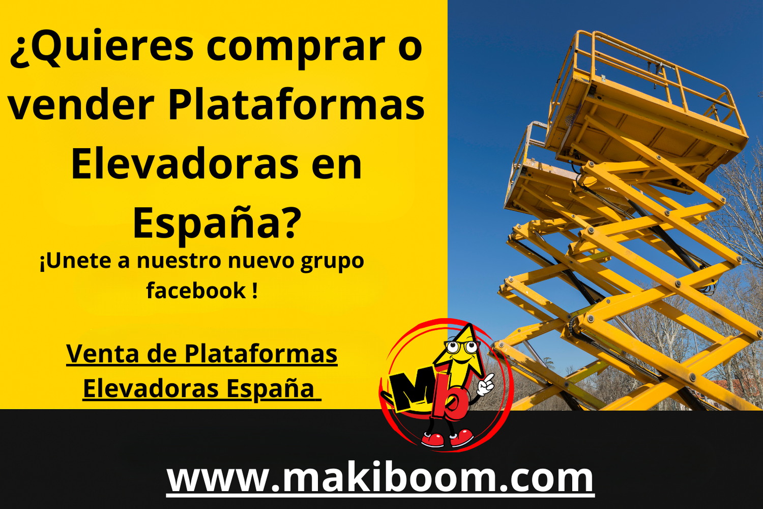 Grupo facebook :Venta de plataformas elevadoras Espana