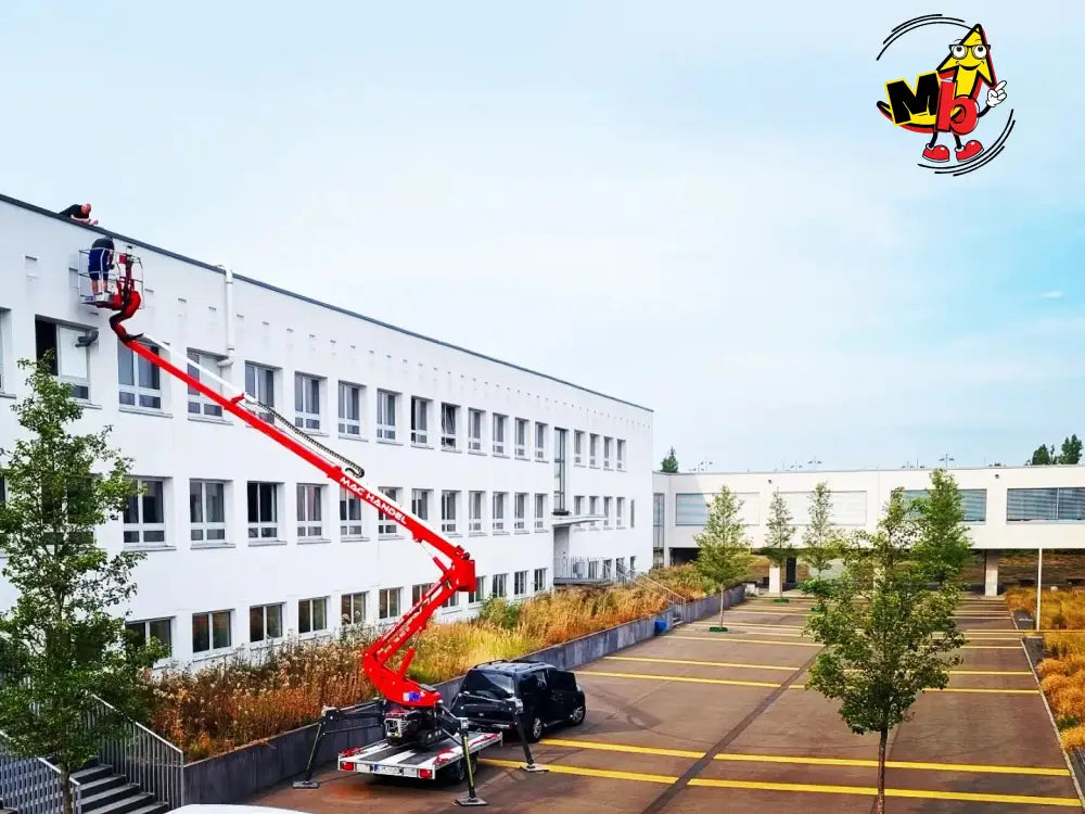 Plataforma spider Easy Lift R190 vista lateral con estabilizadores