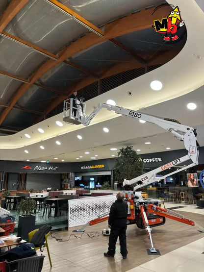 Araña EasyLift R180 vista lateral - máxima altura de trabajo