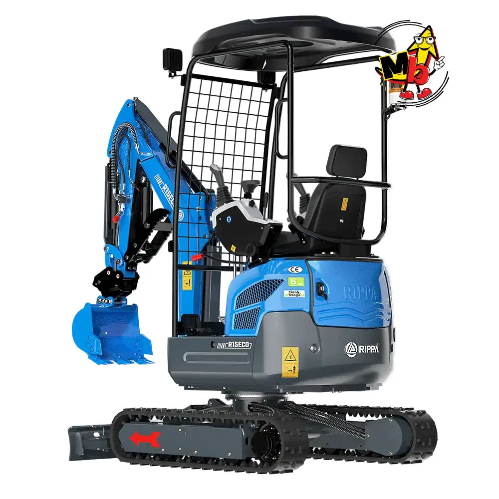Vista trasera  de Miniexcavadora Rippa R15